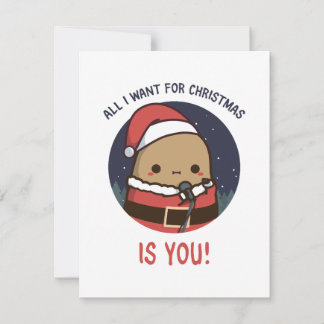 Cartes Pour Fêtes Annuelles Tout ce que je veux pour Noël, c'est une pomme de