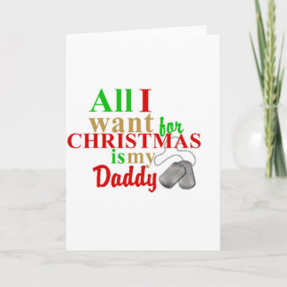 Cartes Pour Fêtes Annuelles Tout ce que je veux pour Noël est mon papa
