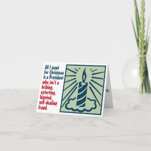 Cartes Pour Fêtes Annuelles Tout ce que je veux pour Noël est un bon président