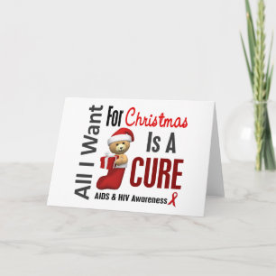 Cartes Pour Fêtes Annuelles Tout ce que je veux pour Noël SIDA
