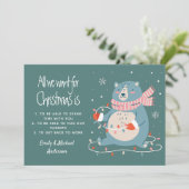 Cartes Pour Fêtes Annuelles Tout ce que nous voulons pour Noël est (ajouter sa (Debout devant)