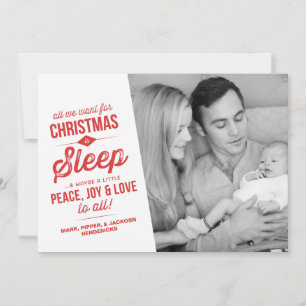Cartes Pour Fêtes Annuelles Tout ce que nous voulons pour Noël est dormir Ca