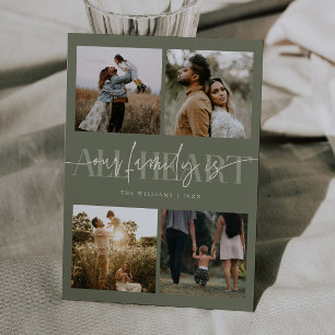 Cartes Pour Fêtes Annuelles Tout en cœur Vert Sauge Photo Saint-Valentin 