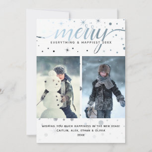 Cartes Pour Fêtes Annuelles TOUT EN JOIE avec une typographie assortie aux cou