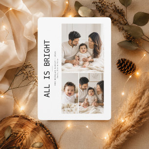 Cartes Pour Fêtes Annuelles Tout est brillant Moderne 3 Photo de Noël