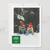 Cartes Pour Fêtes Annuelles Tout est brillant vert vif à carreaux festif (Devant)