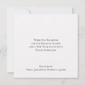 Cartes Pour Fêtes Annuelles Tout Est Calme Tout Est Bright Nativité Scène Noël (Dos)