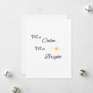 Cartes Pour Fêtes Annuelles Tout est calme, tout est brillant sur un