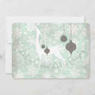 Cartes Pour Fêtes Annuelles Tout est calme Tout est lumineux Deer Holiday