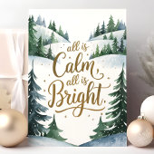 Cartes Pour Fêtes Annuelles Tout Est Calme Tout Est Lumineux Noël