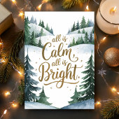 Cartes Pour Fêtes Annuelles Tout Est Calme Tout Est Lumineux Noël