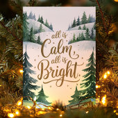 Cartes Pour Fêtes Annuelles Tout Est Calme Tout Est Lumineux Noël