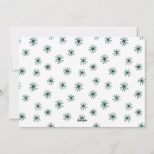 Cartes Pour Fêtes Annuelles Tout Est Calme Tout Est Vert Clair (Dos)