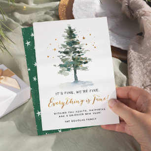 Cartes Pour Fêtes Annuelles Tout est fin Aquarelle Arbre de Noël