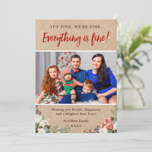 Cartes Pour Fêtes Annuelles Tout est fin Rustique Kraft Floral Photo