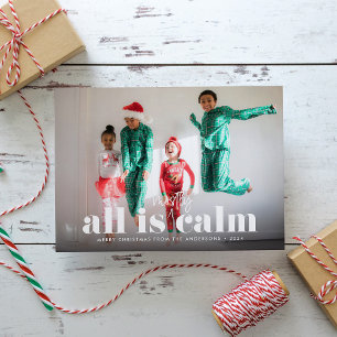 Cartes Pour Fêtes Annuelles Tout est généralement calme photo simple