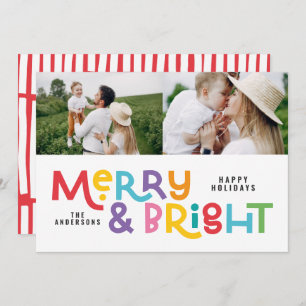 Cartes Pour Fêtes Annuelles Tout est lumineux fun moderne brillant Noël scinti