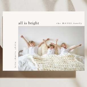 Cartes Pour Fêtes Annuelles Tout est lumineux minimaliste Noël Enfants Photo v