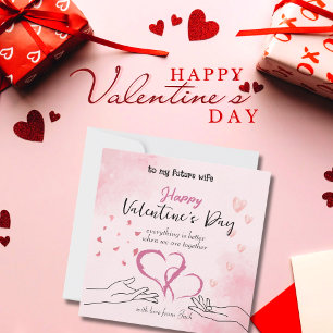 Cartes Pour Fêtes Annuelles Tout est mieux Valentine Love Note Card
