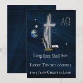 Cartes Pour Fêtes Annuelles Tout genou fléchira (Devant / Derrière)