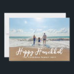 Cartes Pour Fêtes Annuelles Tout Greeting Custom Color Backer Photo Hanoukka<br><div class="desc">Customisez l'accueil sur le devant,  le nom et le message sur le dos avec votre photo.</div>