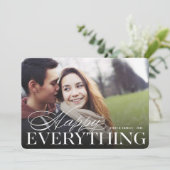 Cartes Pour Fêtes Annuelles Tout Heureux Typographie Classique Photo Moderne (Debout devant)