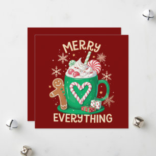 Cartes Pour Fêtes Annuelles Tout Joyeux Gingerbread Café Latte Xmas