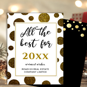 Cartes Pour Fêtes Annuelles Tout Le Meilleur Pour Le Nouvel An Moderne Gold Bu