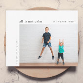 Cartes Pour Fêtes Annuelles Tout n'est pas Calme Minimal Noël Turquoise Enfant