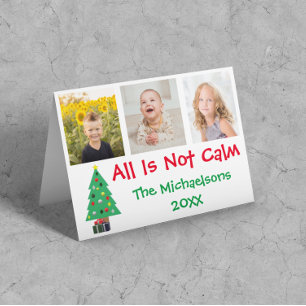Cartes Pour Fêtes Annuelles Tout n'est pas calme Noël Photo Collage