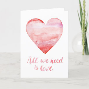 Cartes Pour Fêtes Annuelles Tout que nous avons besoin est Saint-Valentin