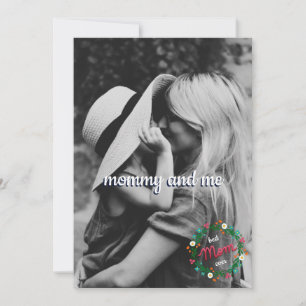 Cartes Pour Fêtes Annuelles Tout sur la photo maman et moi Folk Floral Wreath