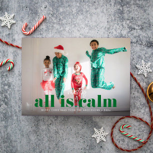 Cartes Pour Fêtes Annuelles Tout vert est la plupart du temps calme photo simp