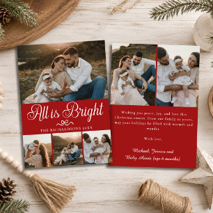 Cartes Pour Fêtes Annuelles Toute la Féte Festive Rouge Multi Photo Noël