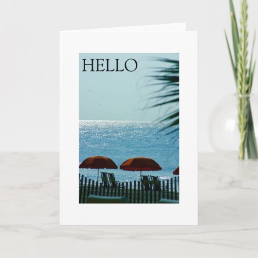 CARTES POUR FÊTES ANNUELLES TOUTES LES OCCASIONS SALUER STYLE DE PLAGE (Devant)