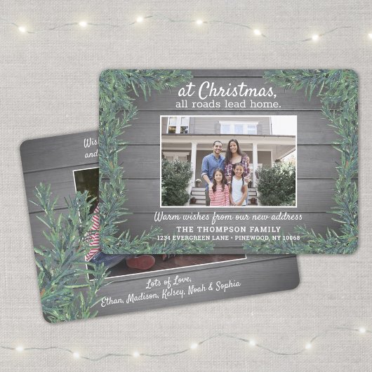 Cartes Pour Fêtes Annuelles Toutes les routes dirigent la maison Changement d'