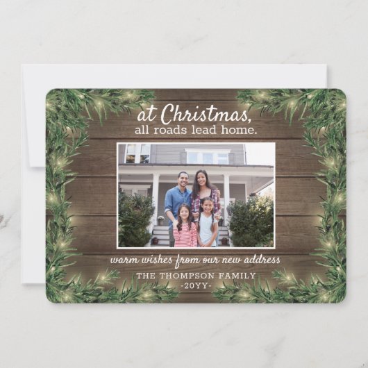 Cartes Pour Fêtes Annuelles Toutes les routes Mener Accueil Nouvelle adresse 2 (Devant)