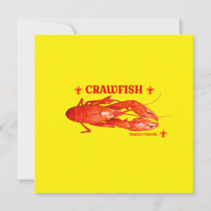 Cartes Pour Fêtes Annuelles Traces de poissons-crevettes que je voyage