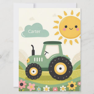 Cartes Pour Fêtes Annuelles Tracteur/exploitation agricole personnalisé