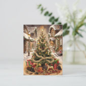 Cartes Pour Fêtes Annuelles Tradition de Noël vintage (Debout devant)