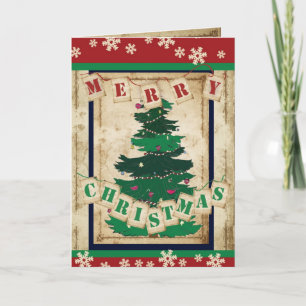 Cartes Pour Fêtes Annuelles Tradition des arbres de Noël