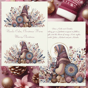 Cartes Pour Fêtes Annuelles Tradition folklorique chaude de Noël nordique 