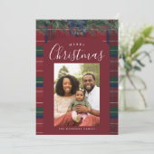 Cartes Pour Fêtes Annuelles Traditional Plaid (Debout devant)