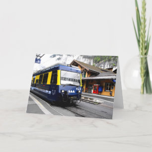 Cartes Pour Fêtes Annuelles Train dans les Alpes suisses