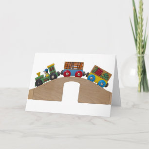 Cartes Pour Fêtes Annuelles train de jouet
