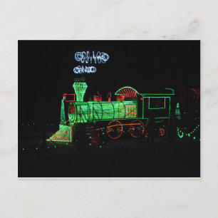 Cartes Pour Fêtes Annuelles Train de lumière de Noël