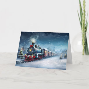 Cartes Pour Fêtes Annuelles Train de Noël