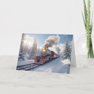 Cartes Pour Fêtes Annuelles Train de Noël
