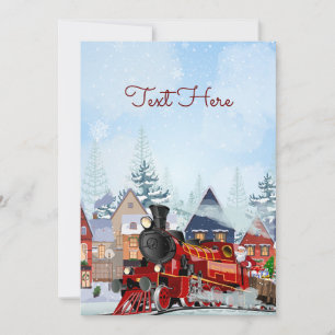 Cartes Pour Fêtes Annuelles Train de Noël