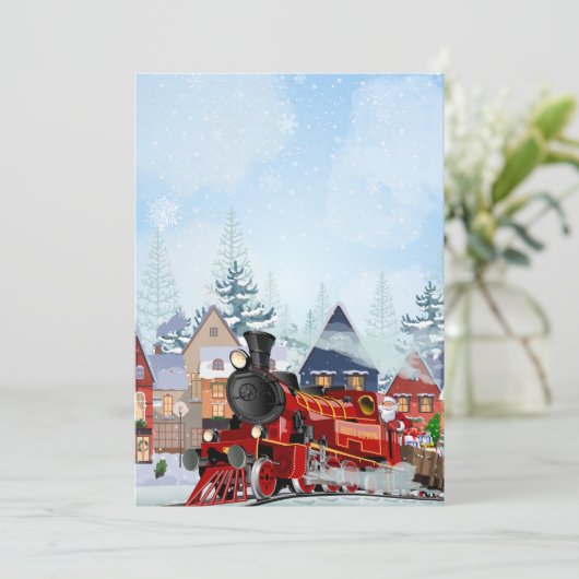 Cartes Pour Fêtes Annuelles Train de Noël (Debout devant)